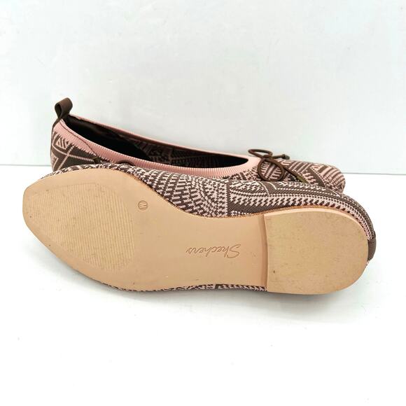 NWOT Skechers Wide Cleo Snip Sweet Class knit women’s skimmers mocha ballet flat - Picture 9 of 10